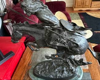 The Cheyenne Bronze Sculpture After Frederic Remington second image