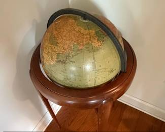Vintage Replogle Illuminated World Globe on Wooden Stand second image