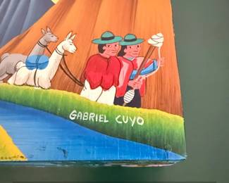 Gabriel Cuyo Painted Hexagonal Wooden Keepsake Box third image
