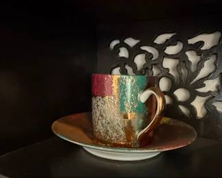 Lazerays Limoges France Coffee Cup and Saucer Set