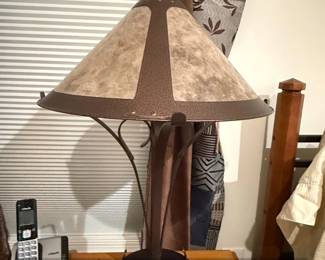Arts and Crafts Style Copper and Mica Table Lamp