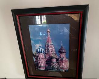 St. Basils Cathedral Print in Black and Red Frame