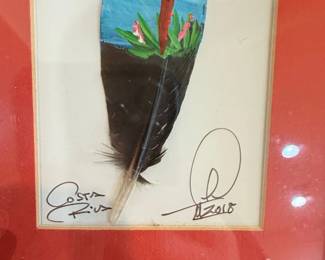 HandPainted Macaw Feather Art second image