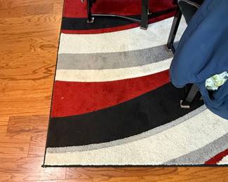Modern Abstract Swirl Area Rug second image