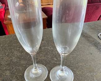 IKEA Svalka Clear Glass Champagne Flutes Set of