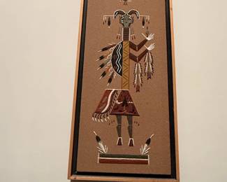 Navajo Sand Painting of a Yei Figure