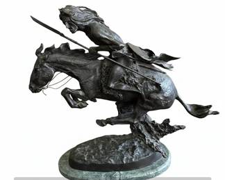 The Cheyenne Bronze Sculpture After Frederic Remington sixth image