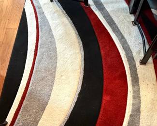 Modern Abstract Swirl Area Rug