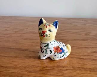 HandPainted Talavera Cat Figurine
