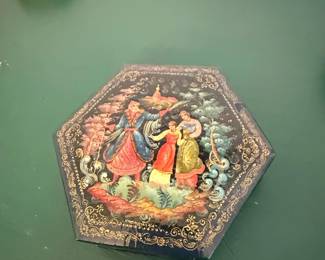 Palekh Hand Painted Russian Lacquer Box