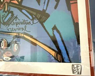 A Spiritual Revival Serigraph by Lebo David Le Batard second image