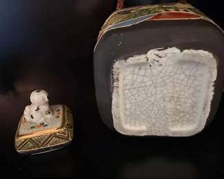 Japanese Porcelain Teapot with Figural Decoration third image