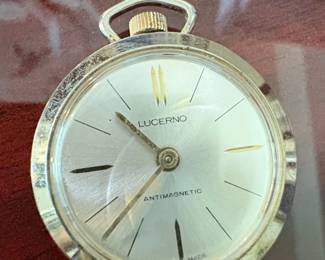 Vintage Lucerno Antimagnetic Swiss Made Pendant Watch