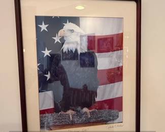 Standing Tall Bald Eagle Art Print by Rebecca E. Hodes