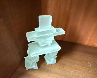 Glass Inukshuk Sculpture