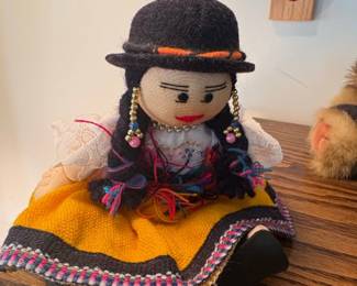 Handmade Bolivian Cholita Cloth Doll