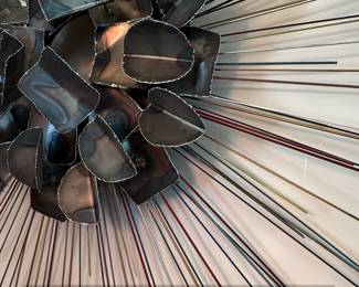MidCentury Modern Curtis Jere Metal Starburst Wall Sculpture second image