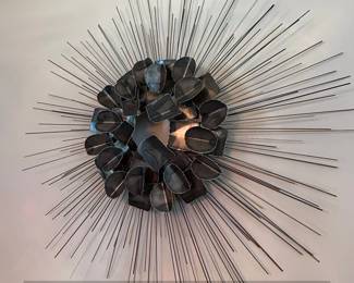 MidCentury Modern Curtis Jere Metal Starburst Wall Sculpture
