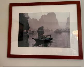 Framed Black and White Photograph of Ha Long Bay, Vietnam by Daniel Metz