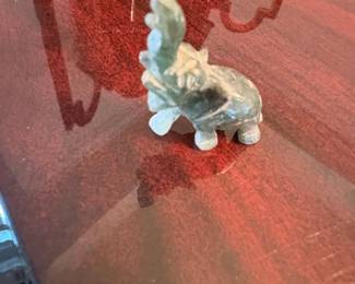 Carved Jade Elephant Figurine