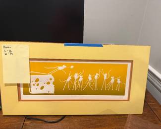 Cheese Please by Mar- $75- 24 inches wide, 12 inches tall - signed