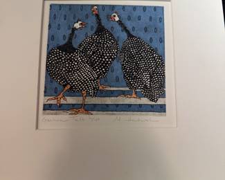 Guinea Talk by M. Hartwok, $40- 11 inches by 11 inches
