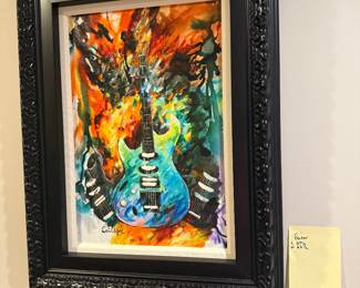 Guitar Artwork by Daniel Wall- $450- 29 1/2 inches tall, 22 inches wide