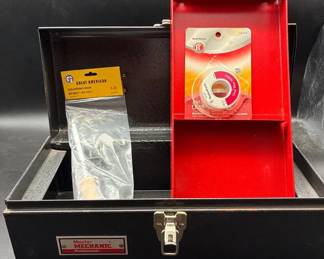 Metal Toolbox And Soldering Iron