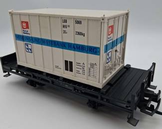 LGB Lehman Gross Bahn 4003 Flat Car Port Of Hamburg Container G Scale Big Train Line