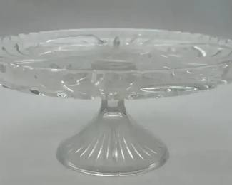 24 Leaded Crystal Cake Plate Made In Poland