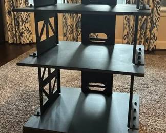 Audio Component Rack Media Stand heavy Duty Metal with casters