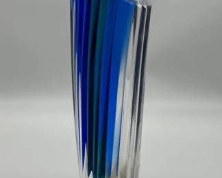 Modern Contemporary Vase blue glass