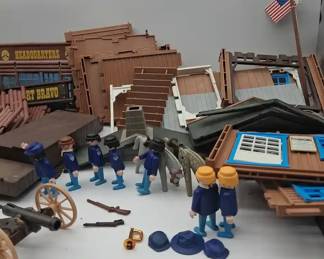 Vintage Playmobil Fort Bravo And Colorado Springs Playsets
