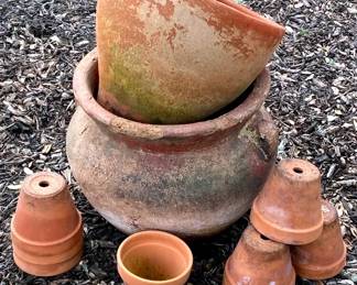 Lot Of 10 Terracotta Pots