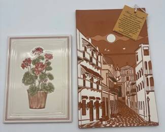 Set Of 2 Decorative Tiles