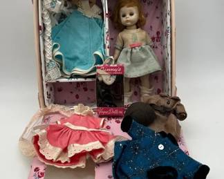 Vintage Ginny Vogue Doll With Case And Clothes
