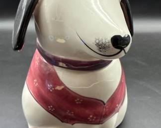 Dog Ceramic Dog Treats Or Cookie Jar