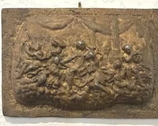 AntiqueStyle Cast Metal Classical Figural Wall Plaque