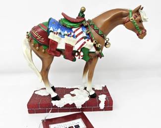 The Trail of Painted Ponies Happy Holidays Item No. 12217 Ceramic Figurine w/ OG Box 1E/ (Blank Edition Number)!
