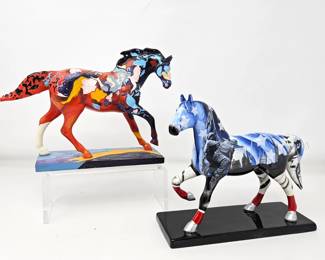  2 Trail of Painted Ponies #12209 American Dream Horse 2E/1385 & #12274 For Spacious Skies 1E/1622