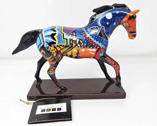 Trail of Painted Ponies “Grandfather’s Journey” Figurine by Buddy Tubinaghtewa 1E/2533 Retired **Leg Repaired (Resin)