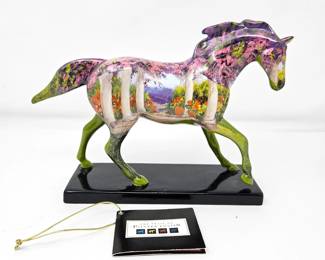 Trail of Painted Ponies 1593 “Floral Pony” Horse Figurine 1E/4859 Retired w/ Box - Ceramic