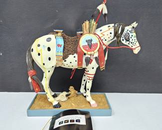  Trail of Painted Ponies War Pony Figurine 1E/8665 Item No. 1452 Retired w/ Original Box