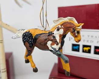 Lot of 5 Painted Ponies “Year of the Horse” Ornaments w/ Boxes & Tags