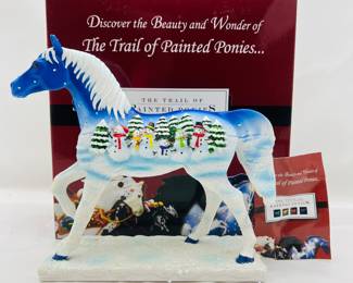  - Trail of Painted Ponies Let It Snow Item #12285 1E/3320 Resin Figurine with Box & Tag