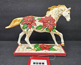  Trail of Painted Ponies - Retired- 12257 Poinsettia Pony 1E/0152 w/ Box & Tag - Low Number