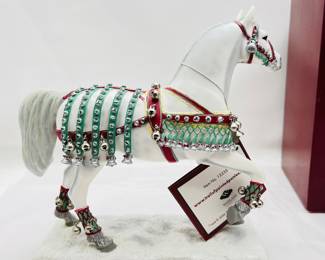 Trail of Painted Ponies Silver Bells 1E/9974 Retired Item # 12235 Holiday Pony with Box