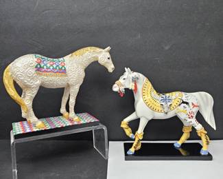  2 Trail of Painted Ponies #1474 Sequintial: A Sequine 1E/2666 & #12278 Sundancer 1E/6214 Figurines - Retired