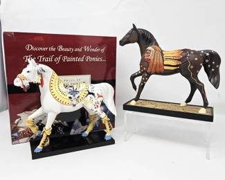Trail of Painted Ponies #12278 Sundancer 1E/6176 w/ Box & #12263 Dreamwalker 1E/4234 - No Box - Both Retired