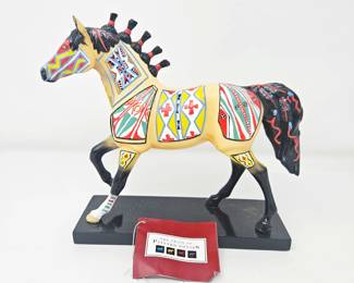 Cheyenne Painted Rawhide Trail of Painted Ponies 1E/0262 Item No. 12242 Retired Figurine w/ Box